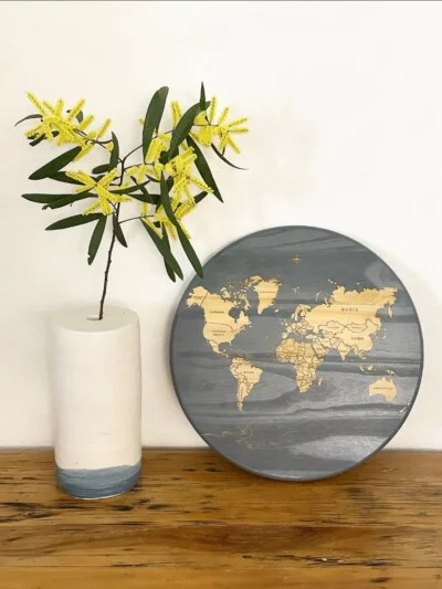 Mapamundi Medium Circular GRIS