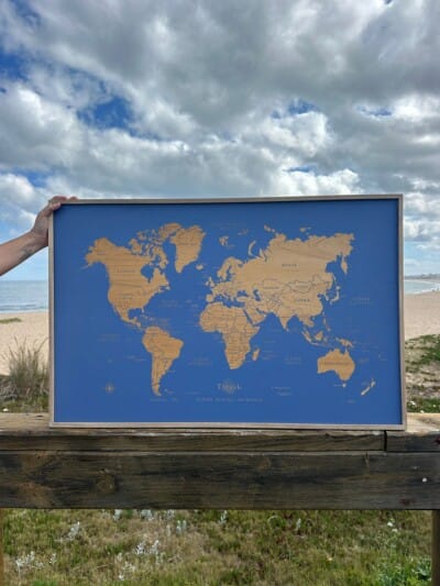 Mapamundi Rectangular Large Marino